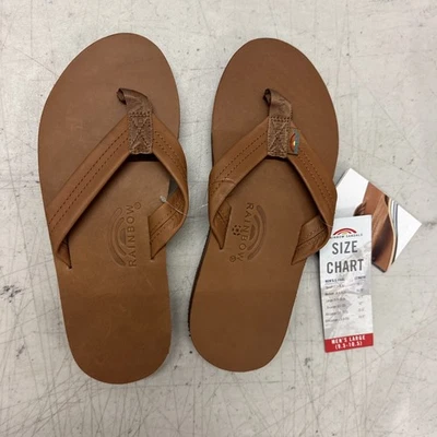 NUEVAS SANDALIAS RANBOW Cuero Marrón 302ALTS Hombre’s Grandes 9.5 10.5 Chanclas Nuevas con Etiquetas Foto 1 de 4