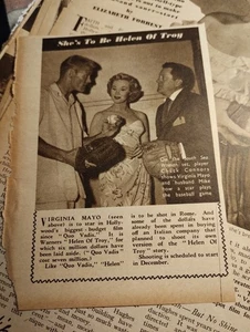 Sk227 Ephemera 1950s Film article Virginia Mayo - Picture 1 of 1