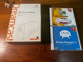 DREAMCAST BROADBAND ADAPTER - HIT-0401 - CIB - DREAM PASSPORT 1,2 & 3