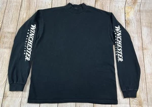 Mens Vintage Anvil Winchester Ammunition Long Sleeve Black Shirt Size Large - Imagen 1 de 6