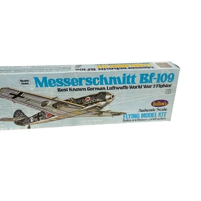 Messerschmitt BF-109 Balsa And Tissue Flying Model Kit AUTHENTIC SCALE Kit 1976 - Image 1 of 4