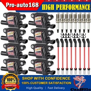 8 Pack Ignition Coil & Iridium Spark Plugs & Wires For Chevy GMC 5.3L 6.2L UF413 - Picture 1 of 15