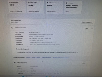 Asus PN41 S1 Mini Desktop con SSD 256gb, 8GB RAM, Windows 11 Pro, Ufficio casa - Immagine 1 di 4