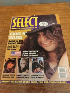 Select Magazine February 1991 Slash Guns n Roses Stipe Annie Lennox Run DMC Vtg - Picture 1 of 11