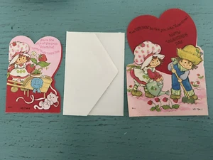 Vintage 80's Strawberry Shortcake Valentine Pair Envelope Unused - Picture 1 of 3