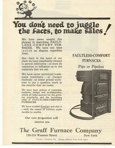 1925 The Graff Furnace Company Advertisement New York - Picture 1 of 1