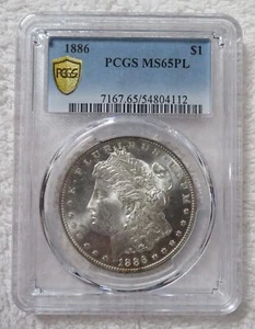 1886 - Dólar de plata Morgan - PCGS MS65 PL - Imagen 1 de 5