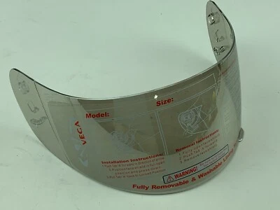 Protector facial de repuesto para casco de motocicleta Vega 95-5024 - espejo plateado transparente Foto 1 de 4