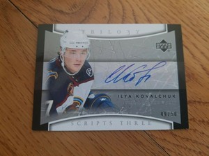 2005-06 UD TRILOGY SCRIPTS THREE ILYA KOVALCHUK AUTO 49/50