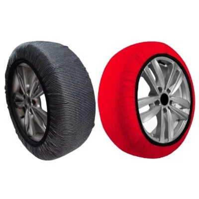 Set 2 Calze da Neve Catene per Auto Suv Omologate En 16662-1 Guanti S/M/L/XL/XXL - Imagen 1 de 4