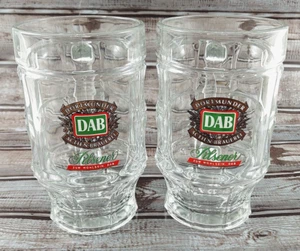 2) DAB Pilsener Dortmunder 0.5L (24 oz) German Glass Beer Mugs Steins SQHM - Picture 1 of 11