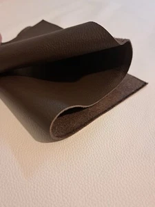 DARK BROWN GENUINE LEATHER OFFCUTS 13" x 7" TOP ITALIAN QUALITY LEATHER - Picture 1 of 6