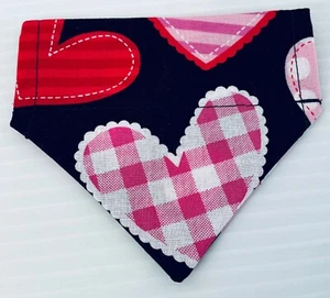 Valentine’s Day XX Small Over the Collar Dog / Cat Bandana Pet Fashion Accessory - Picture 1 of 5