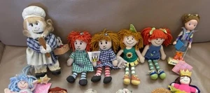 Vintage LOT 8 Mini dolls Jellycat Manhattan Fairy E-mail Queen - Picture 1 of 8