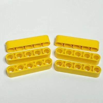 LEGO Part 32316 Technic Liftarm Thick 1x5 41616 Yellow Qty 6 - Image 1 of 4