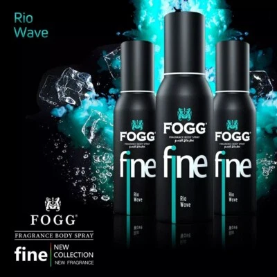 3x 120ML FOGG Fine Rio Wove Deodorant No Gas Long-Lasting Perfume Body Spray Foto 1 de 2