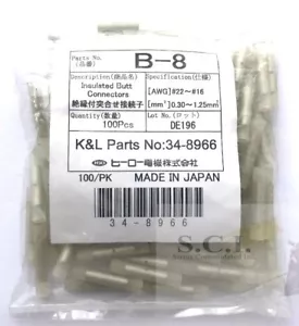 CONECTORES DE CUELLO AISLADO DE ALAMBRE HONDA CB350 CB500 CB750 AWG #22 - #16 x 100 - Imagen 1 de 4