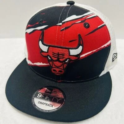 New Era Chicago Bulls Tear Trucker 9FIFTY Gorra Snapback Ajustable Negro Blanco Foto 1 de 4