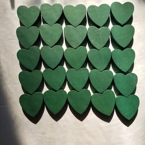 Holz Herzen-grün-Menge 50-1 1/2" x 1 1/2" x 1/8" - Chunky Hearts-Valentinstag - Bild 1 von 4