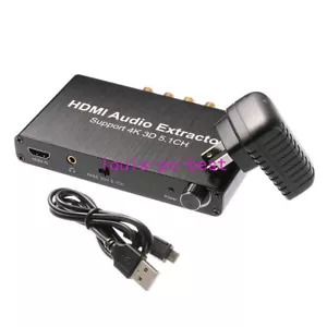 HDMI Analog Audio Extractor Support 5.1CH 2CH 4K 3D AC-3/DTS Decoder Adapter Box - Bild 1 von 4