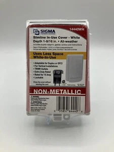 Sigma Electric 14440WH Poly White 1-Gang Vertical Weatherproof Receptacle Cover - Picture 1 of 2