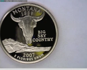 S Montana 2007 Proof State Quarter (3-423 2 m4) - Imagen 1 de 2