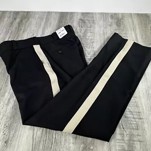 Flying Cross 34-Reg Pants 3910 Black W Beige Stripe Mens Military Uniform New - Picture 1 of 15