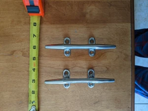 Two 2 Stainless Cleats for boat and or dock - Imagen 1 de 4