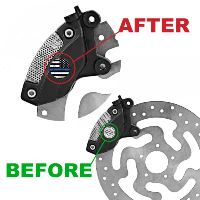 Pinza de freno delantera Blue Line American Flag para Harley Davidson Brembo Foto 1 de 4