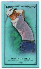 2016 Upper Deck Goodwin Champions Mini Black Magician 18 Justin Thomas RC 12/16