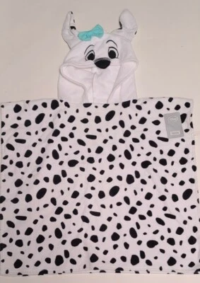 NEW! 101 Dalmatians Disney Store Kids Hooded Poncho Towel w/Flip Flops Sz 5/6 - Image 1 of 4