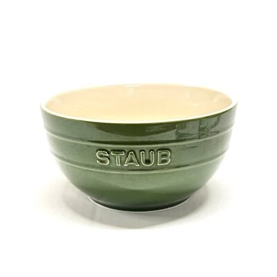 Staub Bowl Basil Green Rare Discontinued Color Larger Cereal Bowl Style Ceramic - Image 1 of 4