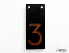 Modern House Number, One Number Acrylic with Marine Plywood 2
