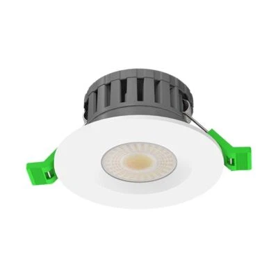 Fire Rated CCT 4IN1 LED Dimmable Downlight Recessed Spotlights IP65 White Chrome - Image 1 of 4