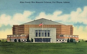 Allen County War Memorial Coliseum in Fort Wayne Indiana IN Vintage Postcard - Picture 1 of 2