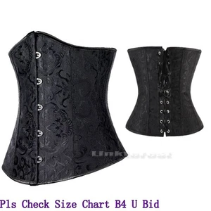 Women Underbust Waist Trainer Cincher Plastic Boned Corset Body Shaper Shapewear - Picture 1 of 6