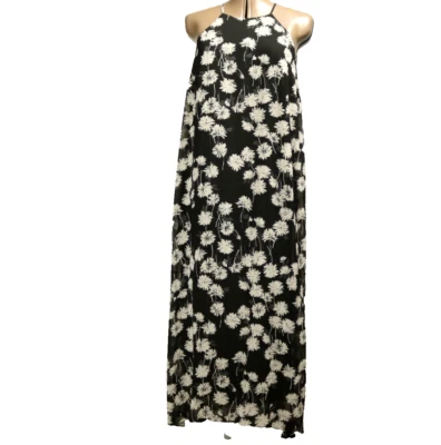 Maxi Vestido Donna Morgan Floral Oscuro de Gasa Sin Mangas Sin Forma Forrado con Tirantes 8 Foto 1 de 4