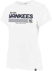 Camiseta para mujer New York Yankees blanca Harmonize Franklin '47 talla L nueva con etiquetas - Imagen 1 de 1