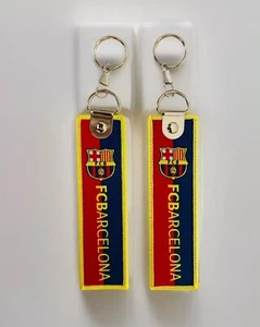2PCS FCB Barcelona Football Soccer Jet Tag, Keychain. - Picture 1 of 3