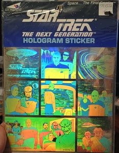 Star Trek: The Next Generation - 9 Image Hologram Sticker Sheet 1992 - Picture 1 of 2