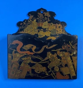 Antike chinesische Lackware, orientalischer Schreibtisch Briefablage Ende 19. Jh. - Bild 1 von 5