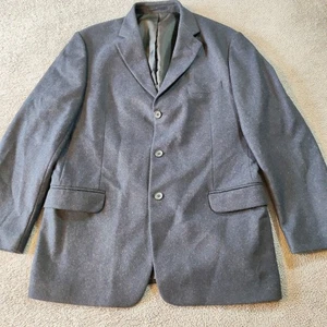 Debenhams Jacket Over Coat/Sports Blazer Mens Blue 77% Wool 42 R Medium - Picture 1 of 18