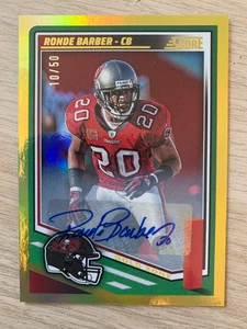 2025 Panini Score gold auto RONDE BARBER #ed 10/50! Tampa Bay Buccaneers - Picture 1 of 2