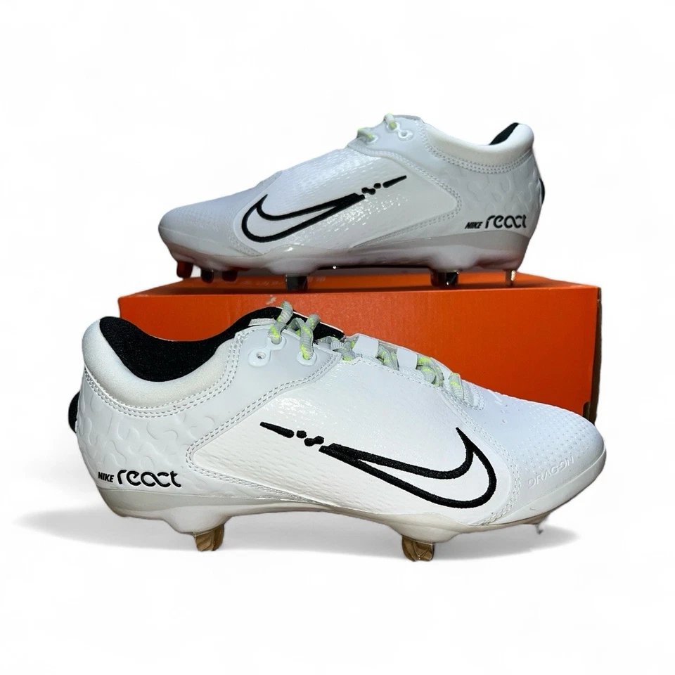 Nike Womens Hyperdiamond 4 Elite Metal Softball Cleats CZ5917-103 White Size 7