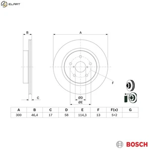 2x BRAKE DISC 0 986 479 D64 FOR SUBARU B4/LEGACY/VI OUTBACK/SUV LEVORG 2.5L 4cyl - Picture 1 of 9