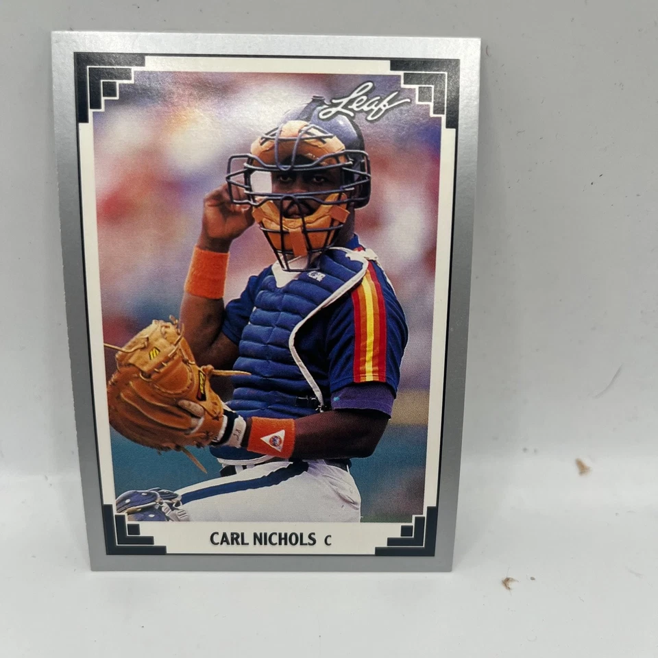 Carl Nichols Astros 1991 Leaf Baseball Card #217 - Image 1 of 2