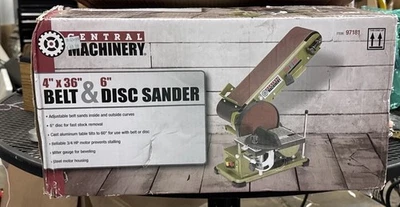 Новый в коробке 4 «x 36» ремень и 6» диск шлифовальный станок комбинация шлифовальный инструмент 97181 - Изображение 1 из 4