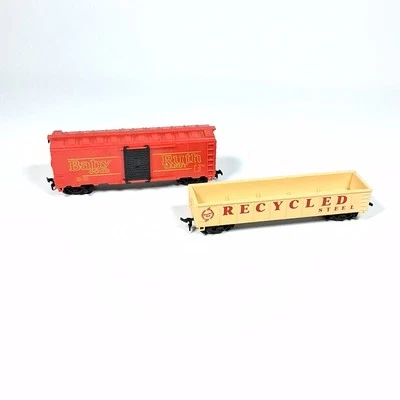 HO Model Power Baby Ruth Box Car + Recycled Steel Gondola Lot – No Box - Image 1 of 4