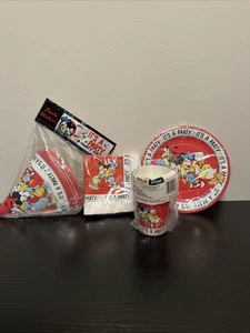Suministros de fiesta de cumpleaños Disney vintage años 80 Mickey Minnie Mouse productos de playa  - Imagen 1 de 10