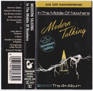 Modern Talking – In The Middle Of Nowhere - The 4th Album, Original Cassette - Picture 1 of 5